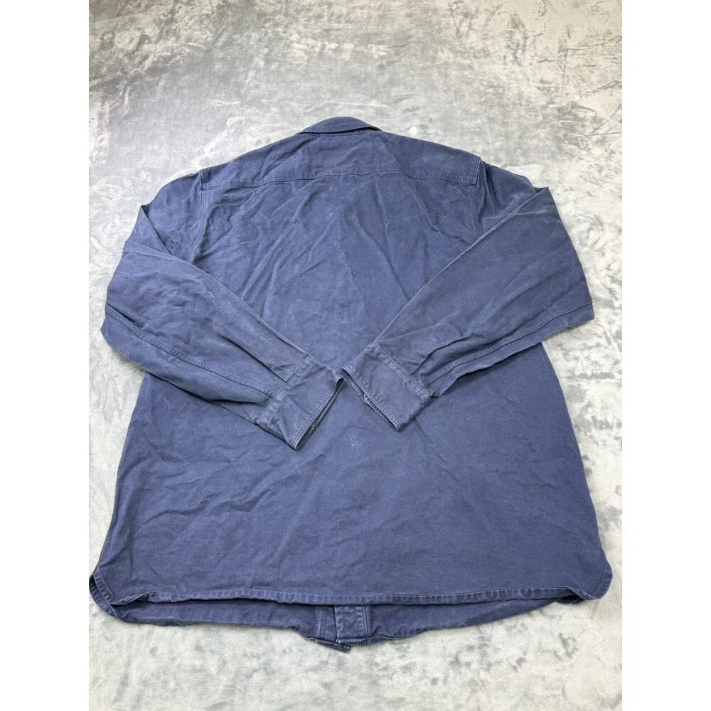 Banana Republic Shirt Mens XLT Blue Long Sleeve Tall Button Up Heavy Weight